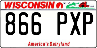 WI license plate 866PXP