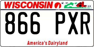 WI license plate 866PXR