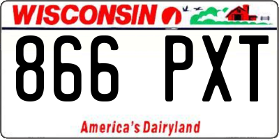WI license plate 866PXT