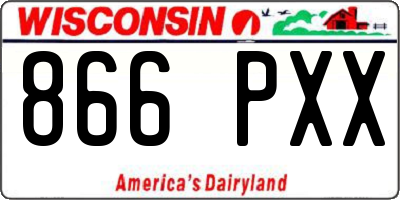 WI license plate 866PXX