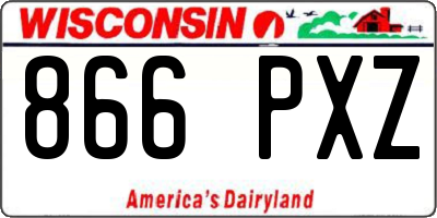 WI license plate 866PXZ