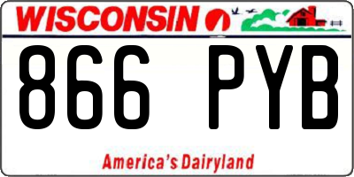 WI license plate 866PYB