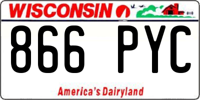 WI license plate 866PYC