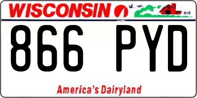 WI license plate 866PYD