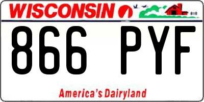 WI license plate 866PYF