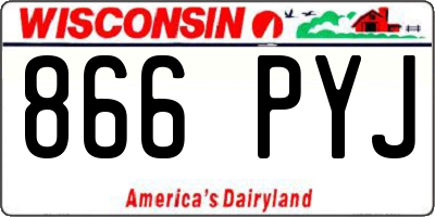 WI license plate 866PYJ