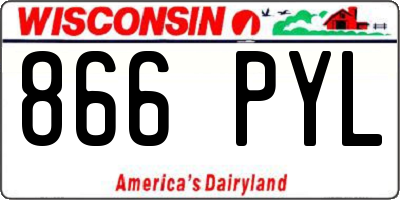 WI license plate 866PYL