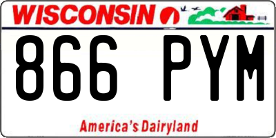 WI license plate 866PYM