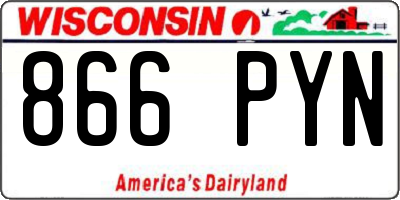 WI license plate 866PYN