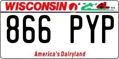 WI license plate 866PYP