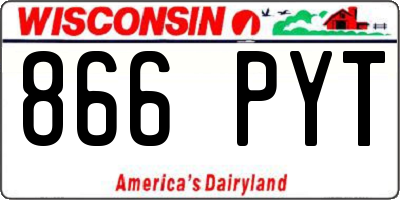 WI license plate 866PYT
