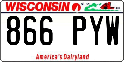 WI license plate 866PYW