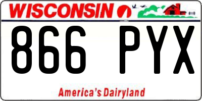 WI license plate 866PYX