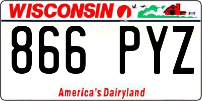 WI license plate 866PYZ