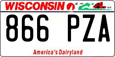 WI license plate 866PZA