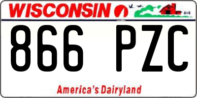 WI license plate 866PZC