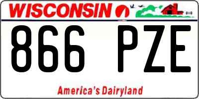 WI license plate 866PZE