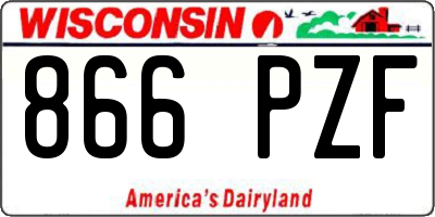 WI license plate 866PZF