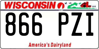 WI license plate 866PZI
