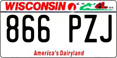 WI license plate 866PZJ