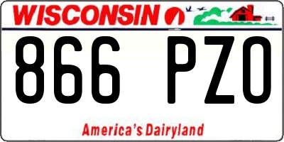 WI license plate 866PZO