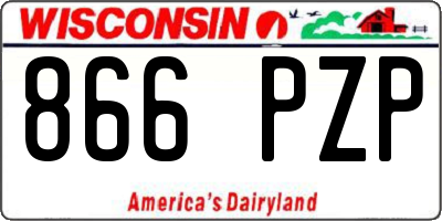 WI license plate 866PZP