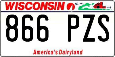 WI license plate 866PZS