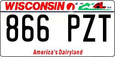 WI license plate 866PZT