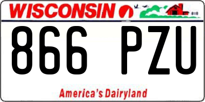 WI license plate 866PZU