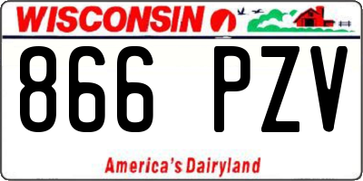 WI license plate 866PZV
