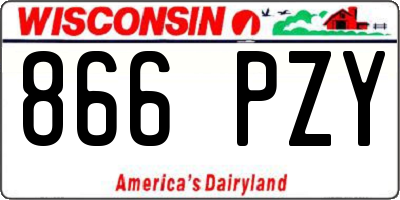 WI license plate 866PZY