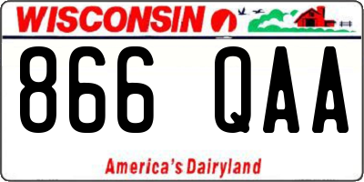 WI license plate 866QAA