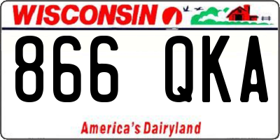 WI license plate 866QKA