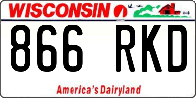 WI license plate 866RKD