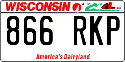 WI license plate 866RKP