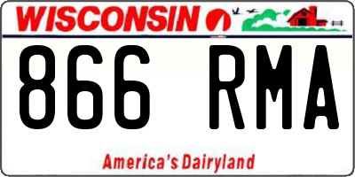 WI license plate 866RMA