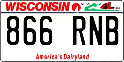 WI license plate 866RNB