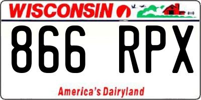 WI license plate 866RPX