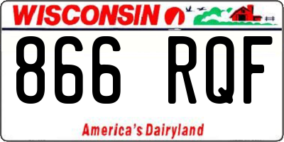 WI license plate 866RQF