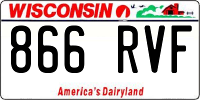WI license plate 866RVF
