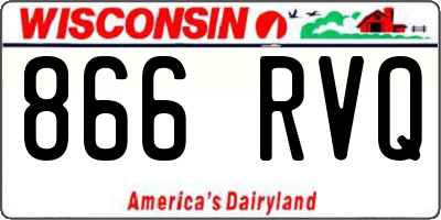 WI license plate 866RVQ