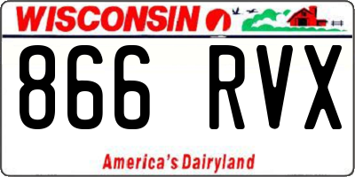 WI license plate 866RVX