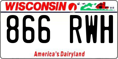 WI license plate 866RWH