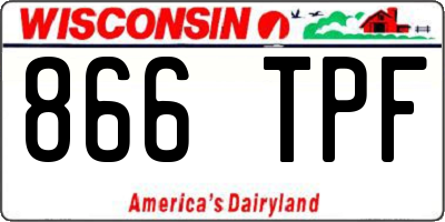 WI license plate 866TPF