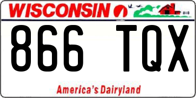 WI license plate 866TQX