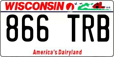 WI license plate 866TRB