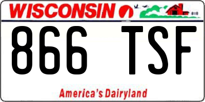 WI license plate 866TSF