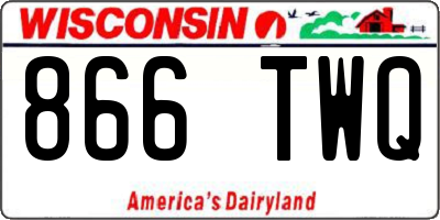 WI license plate 866TWQ
