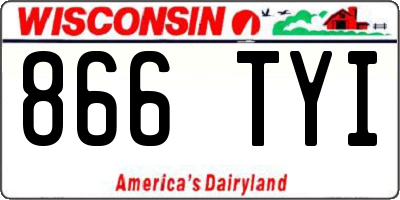 WI license plate 866TYI