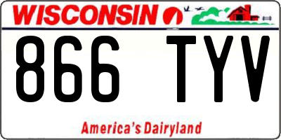 WI license plate 866TYV